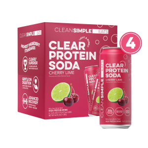 Clear Protein Soda: Cherry Lime (16 Oz. | 4 Pack)
